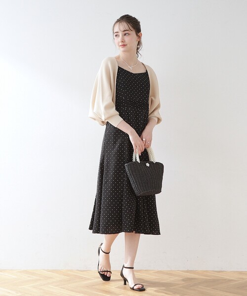 couture brooch（クチュールブローチ）の「◆【上下2WAY】レースアップニットボレロ（カーディガン/ボレロ・レディース・アイボリー/ブラウン系その他/ピンク・38/42）」の12枚目の写真