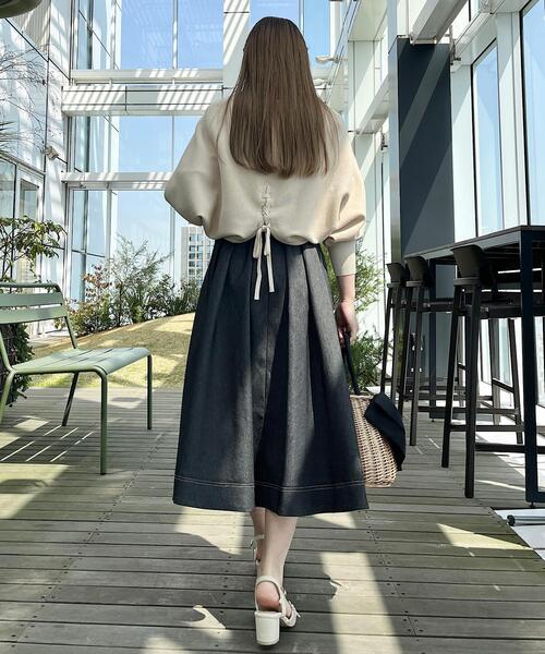 couture brooch（クチュールブローチ）の「◆【上下2WAY】レースアップニットボレロ（カーディガン/ボレロ・レディース・アイボリー/ブラウン系その他/ピンク・38/42）」の21枚目の写真