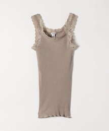 BASIC COTTON（ベーシックコットン）の「BASIC COTTON:〈洗濯機可能〉レースキャミソール 25SS（キャミソール）」