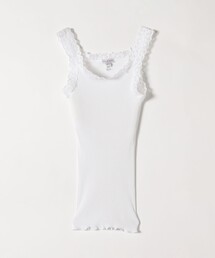 BASIC COTTON（ベーシックコットン）の「BASIC COTTON:〈洗濯機可能〉レースキャミソール 25SS（キャミソール）」