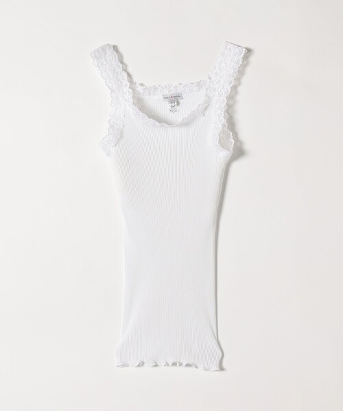 BASIC COTTON(ベーシックコットン)の「BASIC COTTON:〈洗濯機可能〉レースキャミソール 25SS(キャミソール・レディース・ベージュ/ブラック/ホワイト・ONE SIZE)」の2枚目の写真