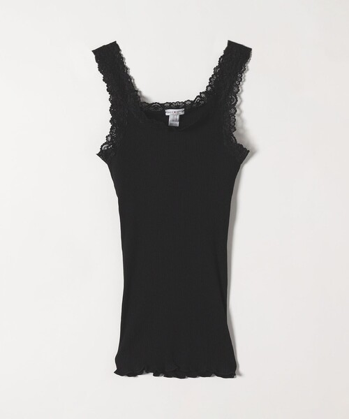 BASIC COTTON(ベーシックコットン)の「BASIC COTTON:〈洗濯機可能〉レースキャミソール 25SS(キャミソール・レディース・ベージュ/ブラック/ホワイト・ONE SIZE)」の3枚目の写真
