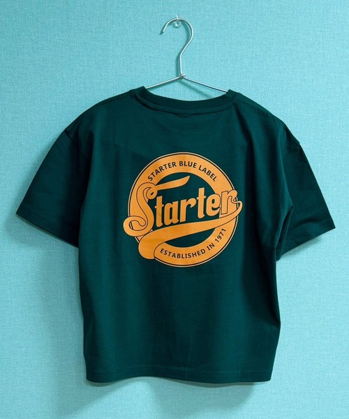 STARTER（スターター）の「STARTER プリントロゴ オーバーサイズ 半袖Tシャツ（Tシャツ/カットソー・キッズ・ブラック/グレー系その他/ブラック系その他2/杢グレー/ダークグリーン/ブラック系その他/ホワイト系その他2/オフホワイト/ホワイト系その他/ホワイト系その他3/パープル/オレンジ/グリーン系その他/チャコール/グレー系その他2/ネイビー・130cm/140cm/150cm/160cm/110cm/120cm）」の13枚目の写真