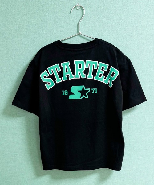 STARTER（スターター）の「STARTER プリントロゴ オーバーサイズ 半袖Tシャツ（Tシャツ/カットソー・キッズ・ブラック/グレー系その他/ブラック系その他2/杢グレー/ダークグリーン/ブラック系その他/ホワイト系その他2/オフホワイト/ホワイト系その他/ホワイト系その他3/パープル/オレンジ/グリーン系その他/チャコール/グレー系その他2/ネイビー・130cm/140cm/150cm/160cm/110cm/120cm）」の8枚目の写真
