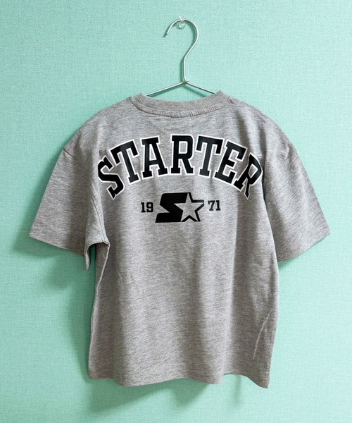 STARTER（スターター）の「STARTER プリントロゴ オーバーサイズ 半袖Tシャツ（Tシャツ/カットソー・キッズ・ブラック/グレー系その他/ブラック系その他2/杢グレー/ダークグリーン/ブラック系その他/ホワイト系その他2/オフホワイト/ホワイト系その他/ホワイト系その他3/パープル/オレンジ/グリーン系その他/チャコール/グレー系その他2/ネイビー・130cm/140cm/150cm/160cm/110cm/120cm）」の12枚目の写真