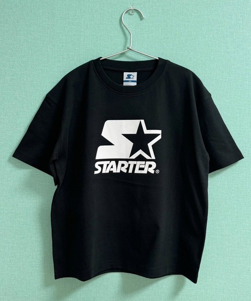 STARTER（スターター）の「STARTER プリントロゴ オーバーサイズ 半袖Tシャツ（Tシャツ/カットソー・キッズ・ブラック/グレー系その他/ブラック系その他2/杢グレー/ダークグリーン/ブラック系その他/ホワイト系その他2/オフホワイト/ホワイト系その他/ホワイト系その他3/パープル/オレンジ/グリーン系その他/チャコール/グレー系その他2/ネイビー・130cm/140cm/150cm/160cm/110cm/120cm）」の6枚目の写真