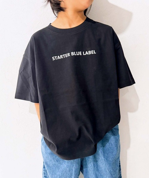 STARTER（スターター）の「STARTER プリントロゴ オーバーサイズ 半袖Tシャツ（Tシャツ/カットソー・キッズ・ブラック/グレー系その他/ブラック系その他2/杢グレー/ダークグリーン/ブラック系その他/ホワイト系その他2/オフホワイト/ホワイト系その他/ホワイト系その他3/パープル/オレンジ/グリーン系その他/チャコール/グレー系その他2/ネイビー・130cm/140cm/150cm/160cm/110cm/120cm）」の17枚目の写真