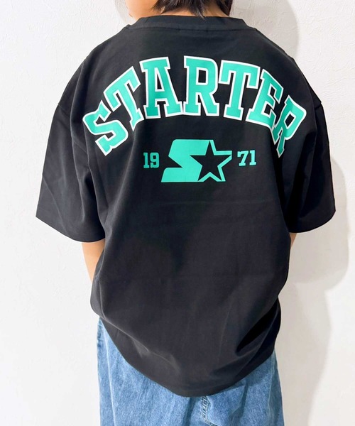 STARTER（スターター）の「STARTER プリントロゴ オーバーサイズ 半袖Tシャツ（Tシャツ/カットソー・キッズ・ブラック/グレー系その他/ブラック系その他2/杢グレー/ダークグリーン/ブラック系その他/ホワイト系その他2/オフホワイト/ホワイト系その他/ホワイト系その他3/パープル/オレンジ/グリーン系その他/チャコール/グレー系その他2/ネイビー・130cm/140cm/150cm/160cm/110cm/120cm）」の18枚目の写真