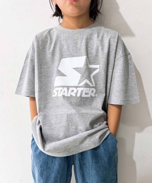 STARTER（スターター）の「STARTER プリントロゴ オーバーサイズ 半袖Tシャツ（Tシャツ/カットソー・キッズ・ブラック/グレー系その他/ブラック系その他2/杢グレー/ダークグリーン/ブラック系その他/ホワイト系その他2/オフホワイト/ホワイト系その他/ホワイト系その他3/パープル/オレンジ/グリーン系その他/チャコール/グレー系その他2/ネイビー・130cm/140cm/150cm/160cm/110cm/120cm）」の20枚目の写真