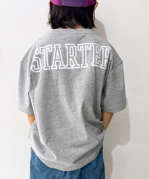 STARTER（スターター）の「STARTER プリントロゴ オーバーサイズ 半袖Tシャツ（Tシャツ/カットソー・キッズ・ブラック/グレー系その他/ブラック系その他2/杢グレー/ダークグリーン/ブラック系その他/ホワイト系その他2/オフホワイト/ホワイト系その他/ホワイト系その他3/パープル/オレンジ/グリーン系その他/チャコール/グレー系その他2/ネイビー・130cm/140cm/150cm/160cm/110cm/120cm）」の21枚目の写真