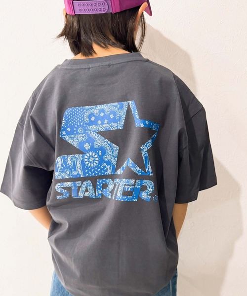 STARTER（スターター）の「STARTER プリントロゴ オーバーサイズ 半袖Tシャツ（Tシャツ/カットソー・キッズ・ブラック/グレー系その他/ブラック系その他2/杢グレー/ダークグリーン/ブラック系その他/ホワイト系その他2/オフホワイト/ホワイト系その他/ホワイト系その他3/パープル/オレンジ/グリーン系その他/チャコール/グレー系その他2/ネイビー・130cm/140cm/150cm/160cm/110cm/120cm）」の22枚目の写真