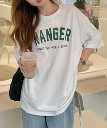 半袖Tシャツ 英字ロゴ レディース 韓国