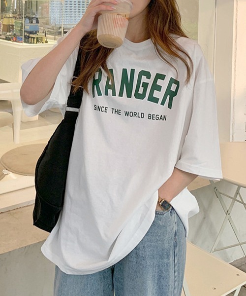 Miniministore(ミニミニストア)の「半袖Tシャツ 英字ロゴ レディース 韓国(Tシャツ/カットソー・レディース・ネイビー/ホワイト/ライトグレー・FREE)」の19枚目の写真