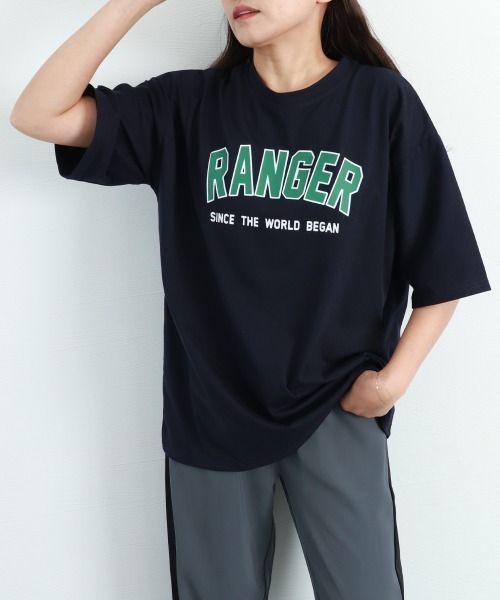 Miniministore(ミニミニストア)の「半袖Tシャツ 英字ロゴ レディース 韓国(Tシャツ/カットソー・レディース・ネイビー/ホワイト/ライトグレー・FREE)」の18枚目の写真