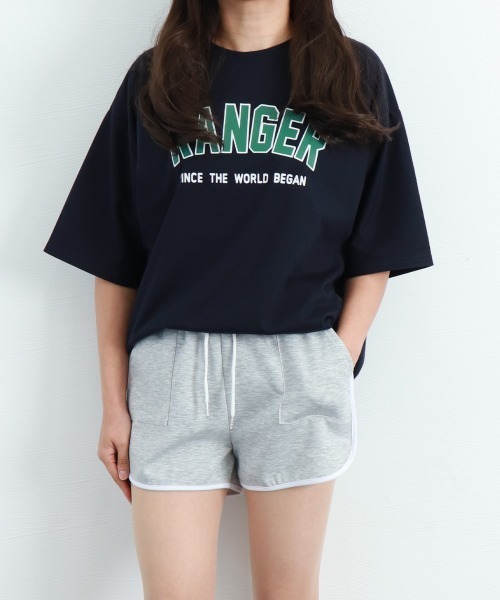 Miniministore(ミニミニストア)の「半袖Tシャツ 英字ロゴ レディース 韓国(Tシャツ/カットソー・レディース・ネイビー/ホワイト/ライトグレー・FREE)」の15枚目の写真