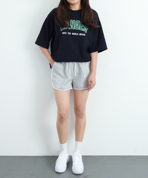 Miniministore(ミニミニストア)の「半袖Tシャツ 英字ロゴ レディース 韓国(Tシャツ/カットソー・レディース・ネイビー/ホワイト/ライトグレー・FREE)」の13枚目の写真