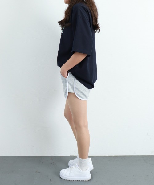 Miniministore(ミニミニストア)の「半袖Tシャツ 英字ロゴ レディース 韓国(Tシャツ/カットソー・レディース・ネイビー/ホワイト/ライトグレー・FREE)」の12枚目の写真