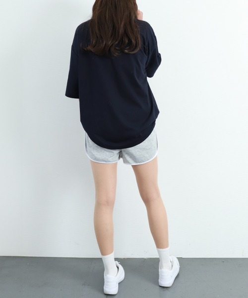 Miniministore(ミニミニストア)の「半袖Tシャツ 英字ロゴ レディース 韓国(Tシャツ/カットソー・レディース・ネイビー/ホワイト/ライトグレー・FREE)」の11枚目の写真