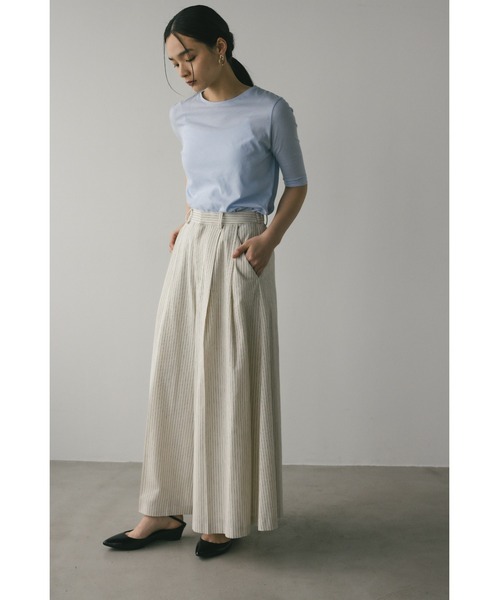 パンツ mii CAMBIO(カンビオ)】Vintage Like Synthetic Leather Side Zip