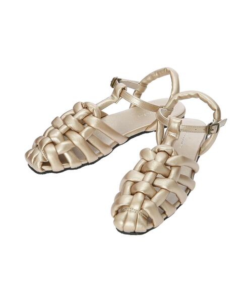 Lugnoncure(ルノンキュール)の「パデッドサンダル(サンダル・レディース・ゴールド/オフホワイト/ブラック・L/M)」の9枚目の写真