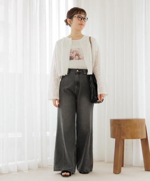 flower（フラワー）の「ブルーミングプリントティーズ（Tシャツ/カットソー・レディース・ホワイト/ホワイト系その他・FREE）」の7枚目の写真