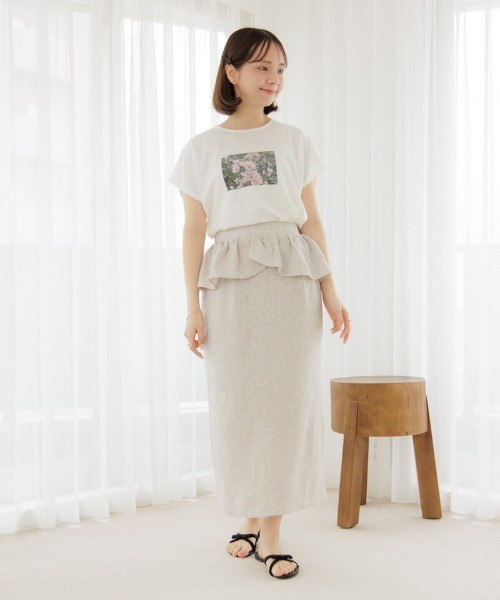 flower（フラワー）の「ブルーミングプリントティーズ（Tシャツ/カットソー・レディース・ホワイト/ホワイト系その他・FREE）」の12枚目の写真