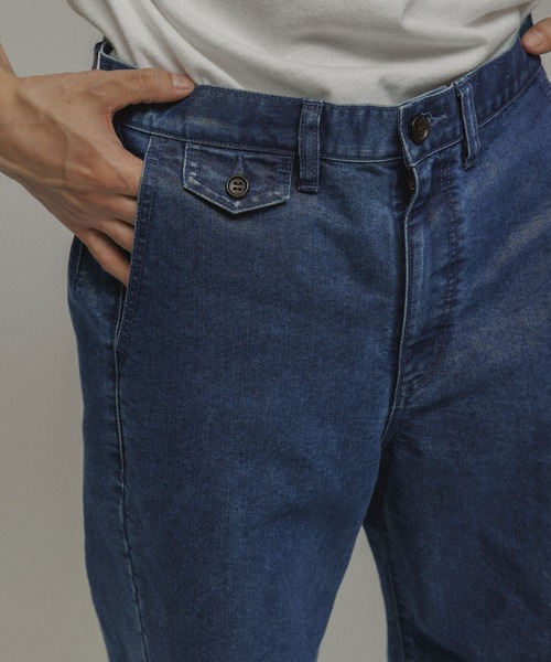 M TO R（ムウトアール）の「［PANTS］GLITTER DENIM COIN POCKET TACK PANTS（デニムパンツ・レディース・ブルー・42/40/38）」の21枚目の写真