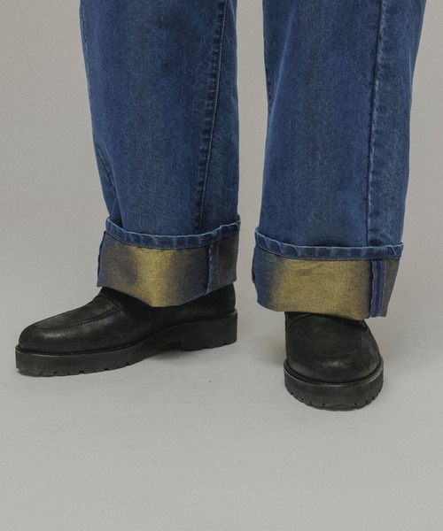 M TO R（ムウトアール）の「［PANTS］GLITTER DENIM COIN POCKET TACK PANTS（デニムパンツ・レディース・ブルー・42/40/38）」の13枚目の写真
