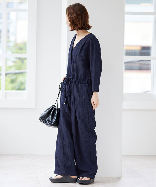solbe iena オールインワン　ネイビー SLOBE IENA（スローブイエナ）の「《WEB限定/追加》リラックス