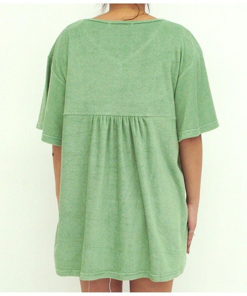 anap mimpi（アナップミンピ）の「フレアスリーブパイルVネックユッタリトップス（Tシャツ/カットソー・レディース・パープル/ミント・FREE）」の6枚目の写真