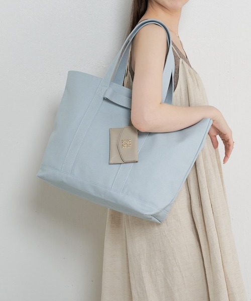 russet（ラシット）の「【A4サイズ収納可能】ビッグキャンバストートバッグ (CE-1341-WEB)（トートバッグ・レディース・ダークグレー/ライトグレー/サックスブルー/アイボリー・FREE）」の11枚目の写真