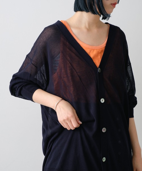 【UNISEX】シアーニットカーディガン