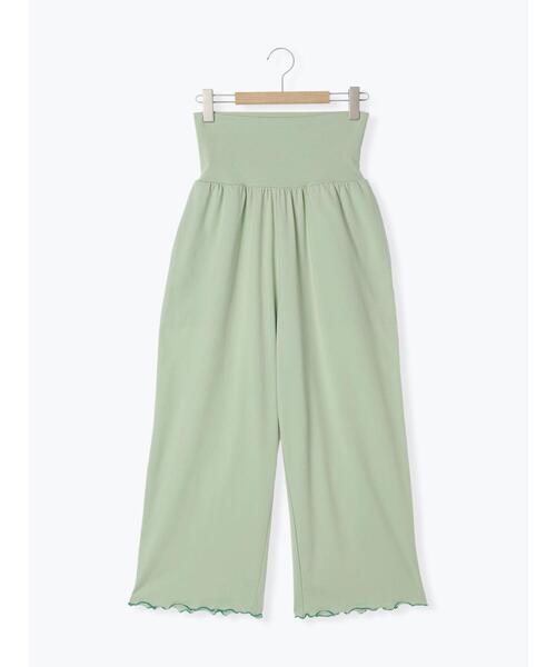 Et grenier by Samansa Mos2（エグルニエバイサマンサモスモス）の「【接触冷感/UVカット】ハラマキ付裾メローパンツ（ルームウェア/パジャマ・レディース・グレー/イエロー/グリーン・F）」の6枚目の写真