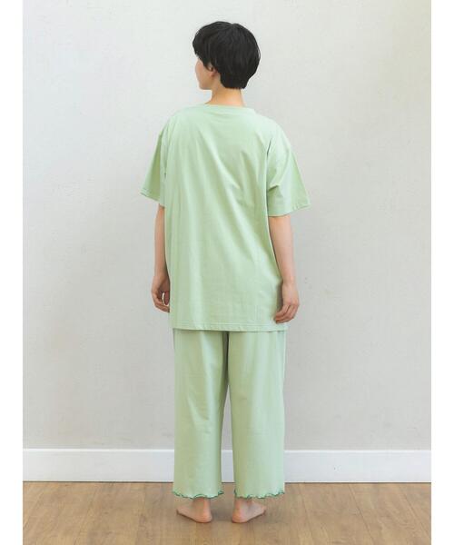 Et grenier by Samansa Mos2（エグルニエバイサマンサモスモス）の「【接触冷感/UVカット】ハラマキ付裾メローパンツ（ルームウェア/パジャマ・レディース・グレー/イエロー/グリーン・F）」の15枚目の写真