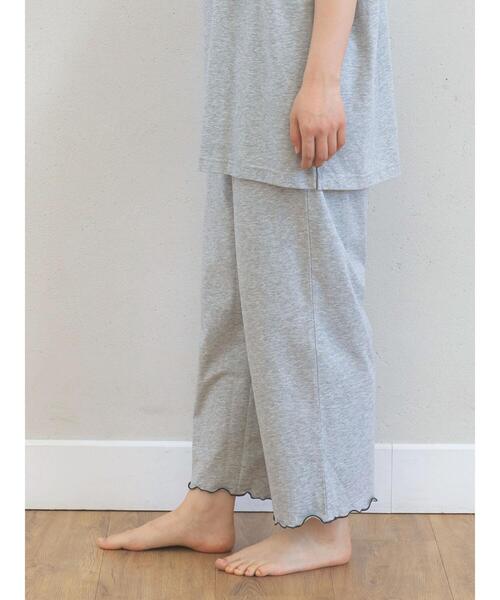 Et grenier by Samansa Mos2（エグルニエバイサマンサモスモス）の「【接触冷感/UVカット】ハラマキ付裾メローパンツ（ルームウェア/パジャマ・レディース・グレー/イエロー/グリーン・F）」の16枚目の写真