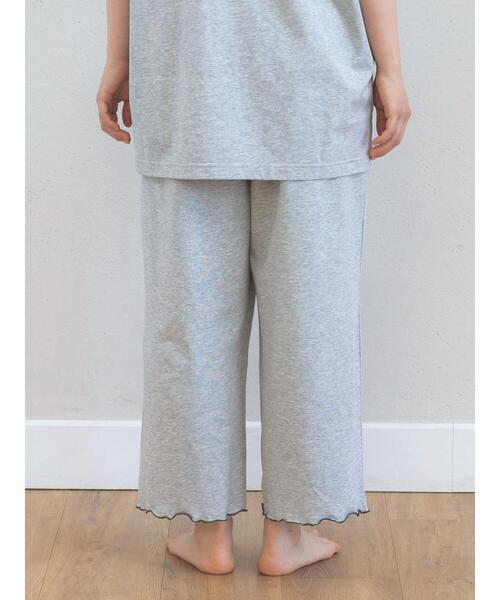 Et grenier by Samansa Mos2（エグルニエバイサマンサモスモス）の「【接触冷感/UVカット】ハラマキ付裾メローパンツ（ルームウェア/パジャマ・レディース・グレー/イエロー/グリーン・F）」の17枚目の写真