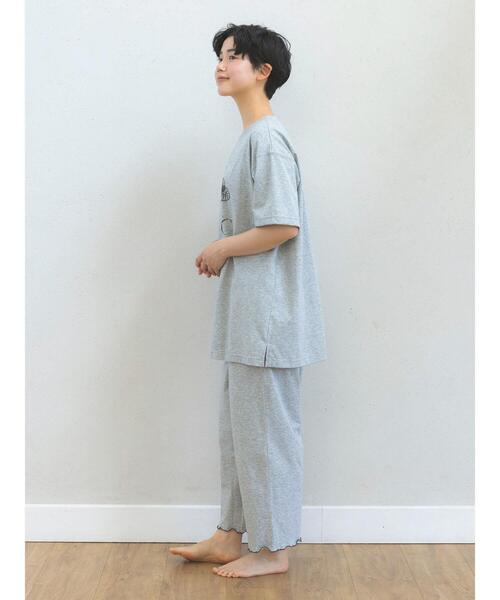 Et grenier by Samansa Mos2（エグルニエバイサマンサモスモス）の「【接触冷感/UVカット】ハラマキ付裾メローパンツ（ルームウェア/パジャマ・レディース・グレー/イエロー/グリーン・F）」の19枚目の写真