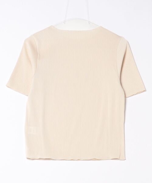 and it_(アンドイット)の「メロウプリーツ半袖Tシャツ(Tシャツ/カットソー・レディース・グレイッシュベージュ/ブラック/アイボリー・M)」の6枚目の写真