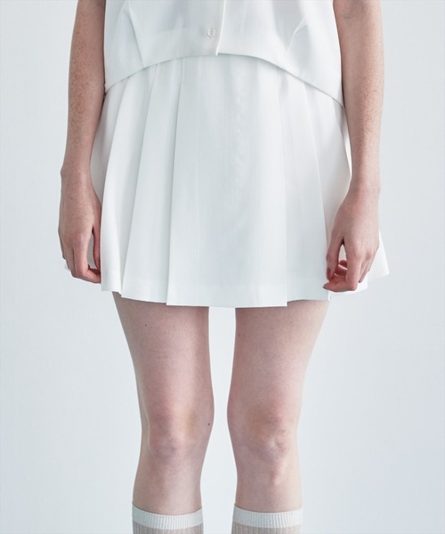 REDYAZEL（レディアゼル）の「【セットアップ可能】配色ベルトラインプリーツスカパン（その他パンツ・レディース・ミント/グレー/オフホワイト・FREE）」の4枚目の写真