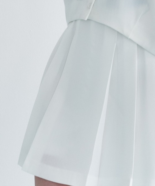 REDYAZEL（レディアゼル）の「【セットアップ可能】配色ベルトラインプリーツスカパン（その他パンツ・レディース・ミント/グレー/オフホワイト・FREE）」の11枚目の写真