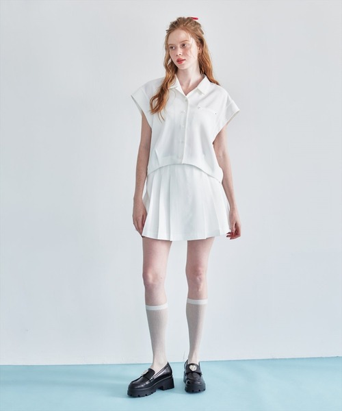 REDYAZEL（レディアゼル）の「【セットアップ可能】配色ベルトラインプリーツスカパン（その他パンツ・レディース・ミント/グレー/オフホワイト・FREE）」の14枚目の写真