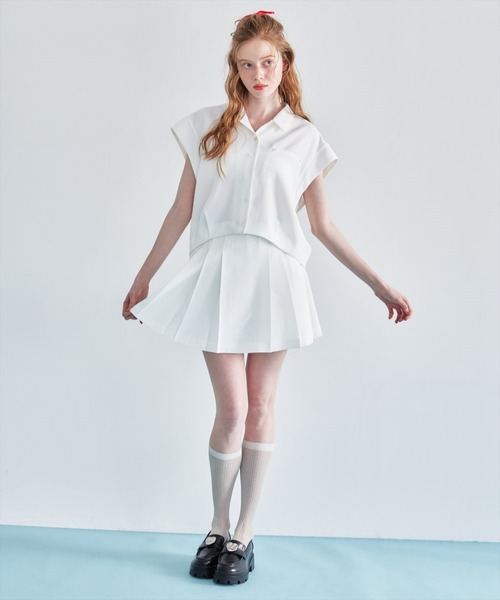 REDYAZEL（レディアゼル）の「【セットアップ可能】配色ベルトラインプリーツスカパン（その他パンツ・レディース・ミント/グレー/オフホワイト・FREE）」の16枚目の写真