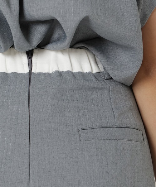 REDYAZEL（レディアゼル）の「【セットアップ可能】配色ベルトラインプリーツスカパン（その他パンツ・レディース・ミント/グレー/オフホワイト・FREE）」の21枚目の写真