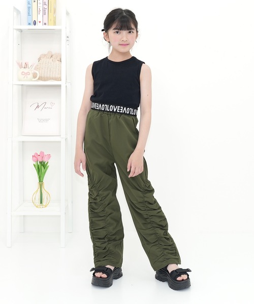 Bee des Bee（ビーデスビー）の「シャーリングパンツ（その他パンツ・キッズ・ピンク/ダークカーキ/ブラック・150cm/140cm/130cm/120cm/110cm/100cm）」の11枚目の写真