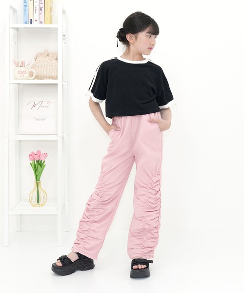 Bee des Bee（ビーデスビー）の「シャーリングパンツ（その他パンツ・キッズ・ピンク/ダークカーキ/ブラック・150cm/140cm/130cm/120cm/110cm/100cm）」の16枚目の写真