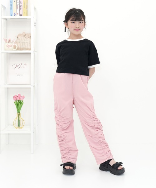 Bee des Bee（ビーデスビー）の「シャーリングパンツ（その他パンツ・キッズ・ピンク/ダークカーキ/ブラック・150cm/140cm/130cm/120cm/110cm/100cm）」の15枚目の写真