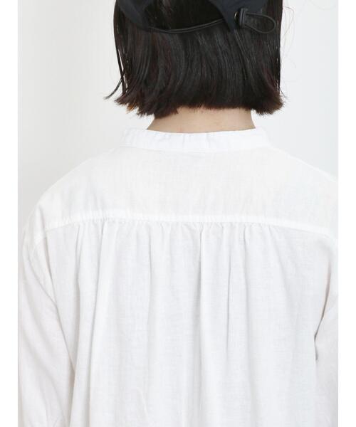 Samansa Mos2（サマンサ モスモス）の「【クールコットン/接触冷感】ピンタッククルーネックチュニック（シャツ/ブラウス・レディース・ブルー/オフホワイト/チャコールグレー/ネイビー・F）」の22枚目の写真