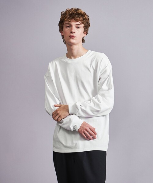 MONKEY TIME(モンキータイム)の「<VATANLOOP × monkey time> オーガニック ロングスリーブ Tシャツ(Tシャツ/カットソー・メンズ・ブラック/ホワイト/ライトブルー/ライラック・S/M/L/XL)」の5枚目の写真