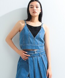 Ray BEAMS | Ray BEAMS / デニム Vネック レース キャミソール(キャミソール)