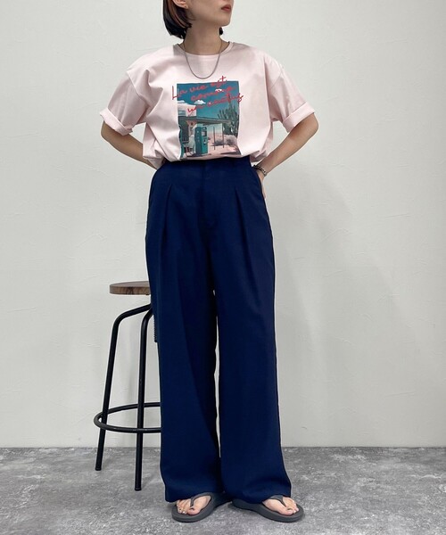 fredy emue（フレディエミュ）の「クールタンブラーツイルスラックス（スラックス・レディース・チャコールグレー/ブラック/ネイビー/レッド・39/38/36）」の6枚目の写真